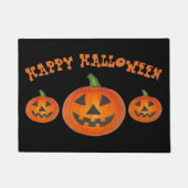 Happy Halloween Orange Pumpkin Jack o' Lantern Fußmatte (Vorderseite)