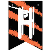 Happy Halloween Orange Schwarz-weiß Scratch Wimpelkette (Erste Fahne)