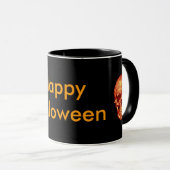 Happy Halloween Orange Skull Tasse (VorderseiteRechts)