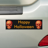 Happy Halloween Orange Skulls Autoaufkleber (Auf Auto)