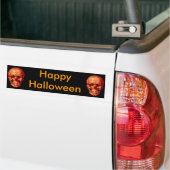 Happy Halloween Orange Skulls Autoaufkleber (Auf Lkw)