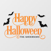 Happy Halloween Orange und Black Custom Fensteraufkleber (Blatt)