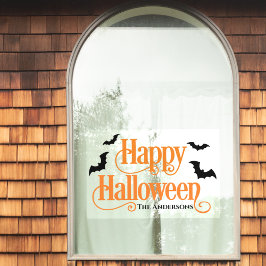 Happy Halloween Orange und Black Custom Fensteraufkleber