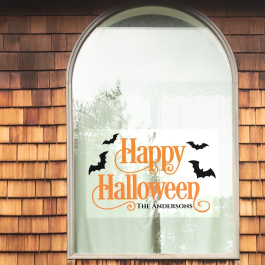 Happy Halloween Orange und Black Custom Fensteraufkleber
