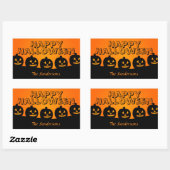 Happy Halloween Orange und Black Pumpkin Stickers (Blatt)