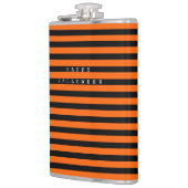 Happy Halloween Orange & White Flachmann (Links)