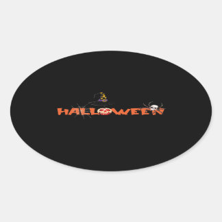 Happy Halloween Ovaler Aufkleber
