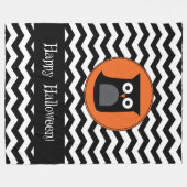 Happy Halloween Owl Fleecedecke (Vorderseite (Horizontal))