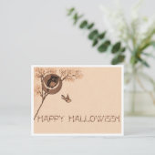 Happy Halloween Owl Postkarte (Stehend Vorderseite)
