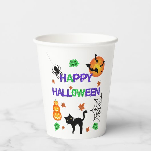 Happy Halloween Paper Cups Pappbecher (Rückseite)