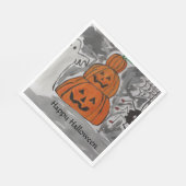 Happy Halloween Paper Napkins Serviette (Ecke)