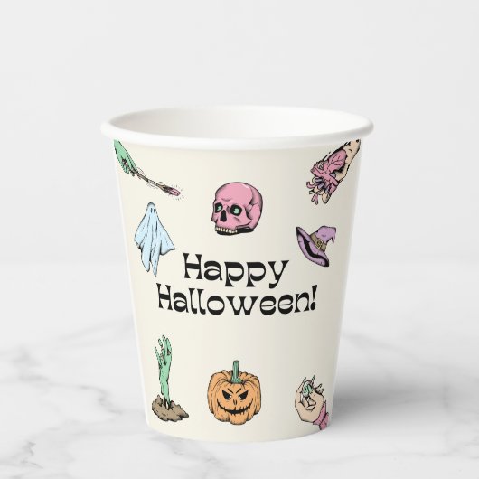 Happy Halloween Pappbecher (Vorderseite)