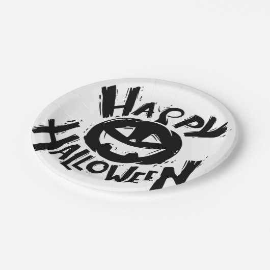 Happy Halloween Pappteller (Schrägansicht)