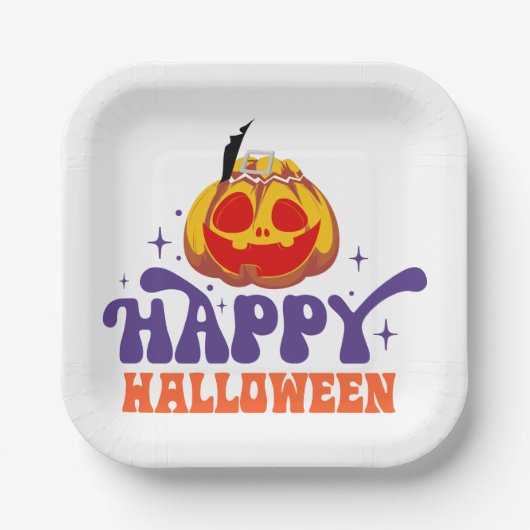 Happy Halloween Pappteller (Vorderseite)