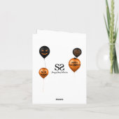 Happy Halloween Party Balloons Card Karte (Rückseite)