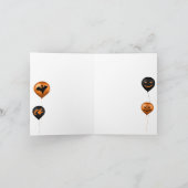 Happy Halloween Party Balloons Card Karte (Innenseite)