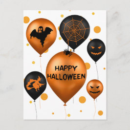 Happy Halloween Party Balloons Feiertagspostkarte