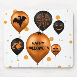 Happy Halloween Party Balloons Mousepad