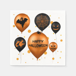 Happy Halloween Party Balloons Serviette