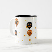 Happy Halloween Party Balloons Zweifarbige Tasse (Vorderseite Links)