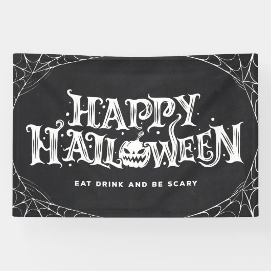 Happy Halloween Party Banner (Horizontal)