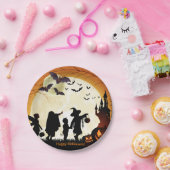 Happy Halloween Party Bats Pumpkins Papierplatte Pappteller (Party)