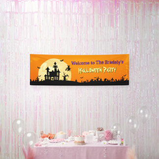 Happy Halloween Party Beängstigendes Spuk Haus Zom Banner