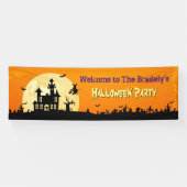 Happy Halloween Party Beängstigendes Spuk Haus Zom Banner (Horizontal)