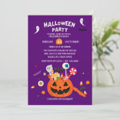 Happy Halloween Party Einladung (Stehend Vorderseite)