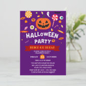 Happy Halloween Party Einladung (Stehend Vorderseite)