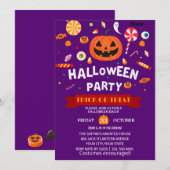 Happy Halloween Party Einladung (Vorne/Hinten)