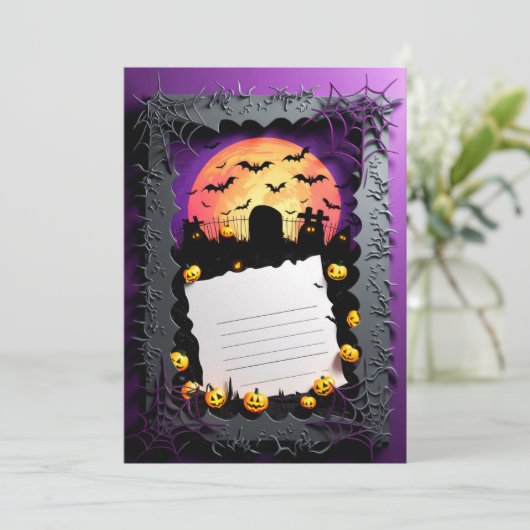 Happy Halloween Party Einladung #9 (Stehend Vorderseite)