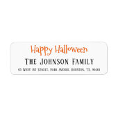 Happy Halloween Party Einladungen Rücksendeadresse (Vorne)
