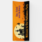 Happy Halloween Party - essen, trinken und Beängst Banner (Vertikal)