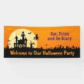 Happy Halloween Party - essen, trinken und Beängst Banner (Horizontal)