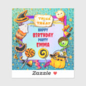 Happy Halloween Party gefüllt mit Trick oder Lecke Aufkleber (Blatt)