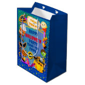 Happy Halloween Party gefüllt mit Trick oder Lecke Mittlere Geschenktüte (Rückseite Schrägansicht)