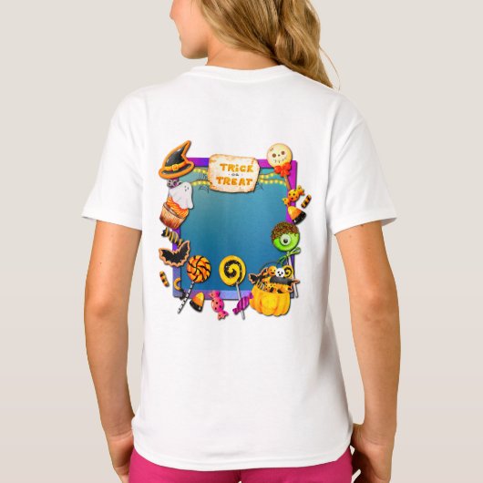 Happy Halloween Party gefüllt mit Trick oder Lecke T-Shirt (Rückseite)