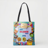 Happy Halloween Party gefüllt mit Trick oder Lecke Tasche (Vorderseite)
