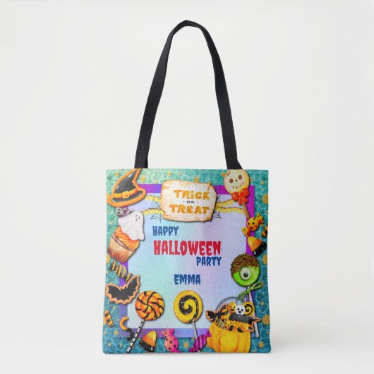 Happy Halloween Party gefüllt mit Trick oder Lecke Tasche (Vorderseite)