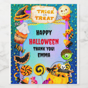 Happy Halloween Party gefüllt mit Trick oder Lecke Weinetikett