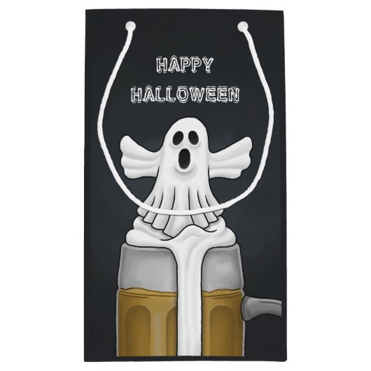Happy Halloween Party Ghost Kleine Geschenktüte (Rückseite)