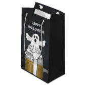 Happy Halloween Party Ghost Kleine Geschenktüte (Vorderseite Schrägansicht)
