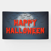 Happy Halloween Party gotisch gruselig rotes Blut Banner (Horizontal)