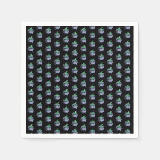 Happy Halloween Party Hexe Cauldron Serviette (Vorderseite)