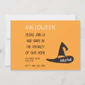 Happy Halloween Party Holiday moderne Design Einladung (Rückseite)