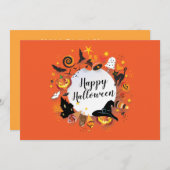 Happy Halloween Party Holiday moderne Design Einladung (Vorne/Hinten)