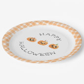 Happy Halloween Party Jack-o’-Laterne Pappteller (Schrägansicht)