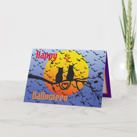 Happy Halloween Party Karte (Vorderseite)