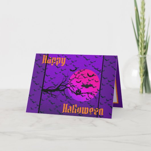 Happy Halloween Party Karte (Vorderseite)